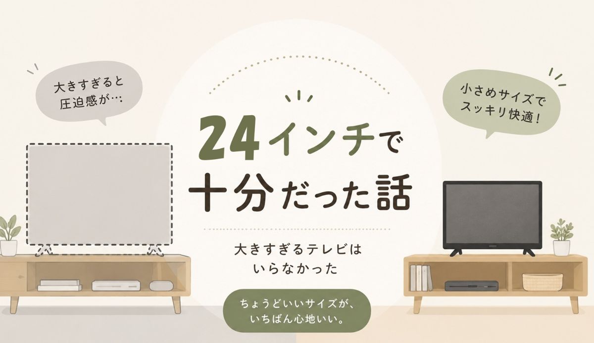 24インチで十分だった