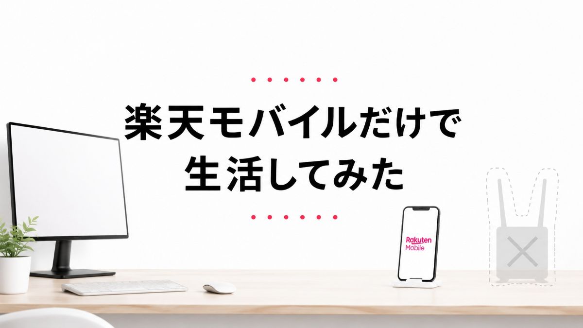 楽天モバイルだけで生活してみた
